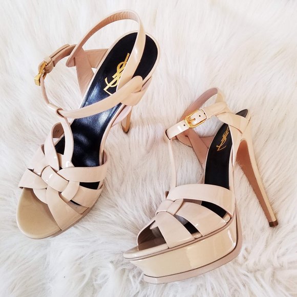 Saint Laurent Tribute High Heel Sandals - Nude - Picture 7 of 8